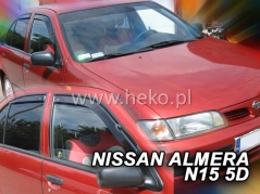 Deflektory na Nissan Almera N15, 4/5-dveřová (+zadní), r.v.: 1995 - 2000 (24270)