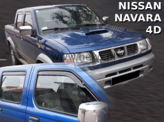 Deflektory na Nissan Navara Pick-up, 4-dveřová (+zadní), r.v.: 2001 - 2005 (24294)