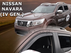 Deflektory na Nissan Navara IV, 4-dveřová (+zadní), r.v.: 2014 - (24293)