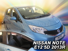 Deflektory na Nissan Note E12, 5-dveřová, r.v.: 2013 - (24283)