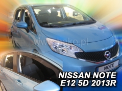 Deflektory na Nissan Note E12, 5-dveřová (+zadní), r.v.: 2013 - (24284)