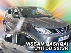 Deflektory na Nissan Qashqai II, 5-dveřová (+zadní), r.v.: 2014-2021 (24286)