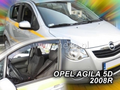 Deflektory na Opel Agila, 5-dveřová, r.v.: 2008 - 2014 (25374)