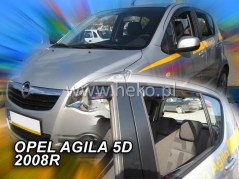 Deflektory na Opel Agila, 5-dveřová (+zadní), r.v.: 2008 - 2014 (25375)