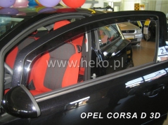 Deflektory na Opel Corsa D, 3-dveřová, r.v.: 2006 - 2014 (25364)