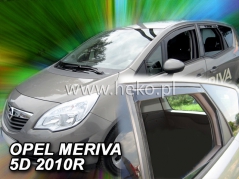 Deflektory na Opel Meriva, 5-dveřová (+zadní), r.v.: 2010 - (25327)