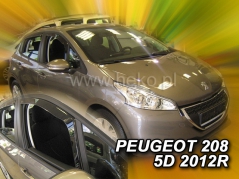 Deflektory na Peugeot 208, 5-dveřová, r.v.: 2012-2019 (26146)