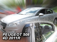 Deflektory na Peugeot 508 sedan, 4-dveřová (+zadní), r.v.: 2011 - 2018 (26145)