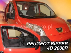 Deflektory na Peugeot Bipper, 4-dveřová, r.v.: 2008 - (15160)