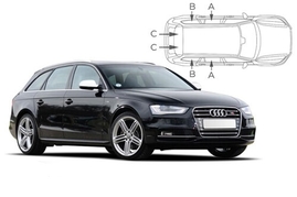 Sluneční clony na okna - AUDI A4/S4 Combi (2008-2015) - Komplet sada (AU-A4-E-B)