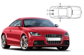 Sluneční clony na okna - AUDI TT (2006-2014) - Komplet sada (AU-TT-2-B)