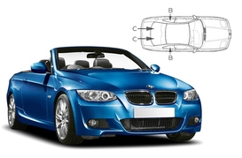 Sluneční clony na okna - BMW Serie 3 Cabrio (2006-2014) - Komplet sada (BMW-3SER-C-B)