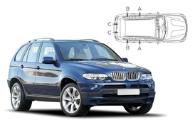 Sluneční clony na okna - BMW X5 (1999-2006) - Komplet sada (BMW-X5-5-A)