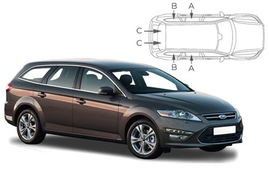 Sluneční clony na okna - FORD Mondeo Combi (2007-2015) - Komplet sada (FOR-MOND-E-B)