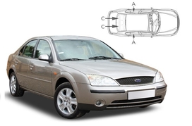 Sluneční clony na okna - FORD Mondeo hatchback (2000-2007) - Komplet sada (FOR-MOND-5-A)