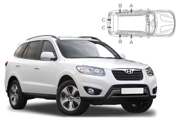 Sluneční clony na okna - HYUNDAI Santa Fe (2006-2012) - Komplet sada (HYU-SANT-5-A)