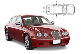 Sluneční clony na okna - JAGUAR S-Type sedan (1998-2008) - Komplet sada (JAG-STYP-4-A)