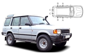 Sluneční clony na okna - LAND ROVER GROUP Discovery 5dv. (1989-1998) - Komplet sada (LRO-DISC-5-X)