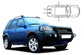 Sluneční clony na okna - LAND ROVER GROUP Freelander (1999-2007) - Komplet sada (LRO-FREE-5-A)