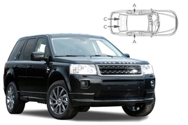 Sluneční clony na okna - LAND ROVER GROUP Freelander (2006-2015) - Komplet sada (LRO-FREE-5-B)