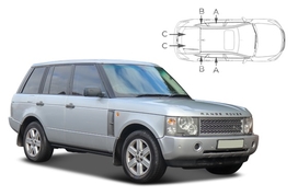 Sluneční clony na okna - LAND ROVER GROUP Range Rover (2002-2012) - Komplet sada (LRO-RR-5-A)