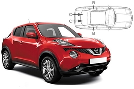 Sluneční clony na okna - NISSAN Juke (2010-2019) - Komplet sada (NIS-JUKE-5-A)