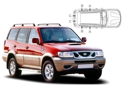 Sluneční clony na okna - NISSAN Terrano (1993-2004) - Komplet sada (NIS-TERR-5-A)