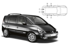 Sluneční clony na okna - RENAULT Espace IV. (2002-) - Komplet sada (REN-ESP-5-C)