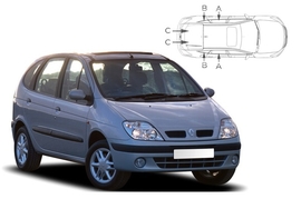 Sluneční clony na okna - RENAULT Scenic I. (1996-2003) - Komplet sada (REN-SCEN-5-X)