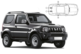 Sluneční clony na okna - SUZUKI Jimny (1998-2008) - Komplet sada (SUZ-JIMN-3-A)