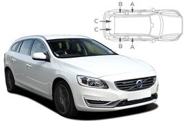 Sluneční clony na okna - VOLVO V60 Combi (2010-2018) - Komplet sada (VOL-V60-E-A)