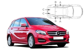 Sluneční clony na okna - MERCEDES-BENZ Serie B (2011-2019) - Komplet sada (MB-B-5-B)