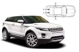 Sluneční clony na okna - LAND ROVER GROUP Evoque 3dv. (2011-2019) - Komplet sada (LRO-EV-3-A)