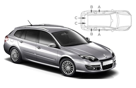 Sluneční clony na okna - RENAULT Laguna III. Combi (2007-) - Komplet sada (REN-LAGU-E-B)