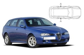 Sluneční clony na okna - ALFA ROMEO 156 Combi (1997-2005) - Len na bočné stahovacie sklá (AR-156-E-A/18)