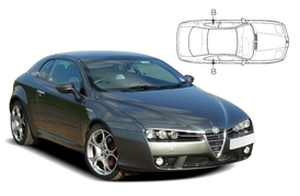 Sluneční clony na okna - ALFA ROMEO Brera Coupé (2006-2010) - Len na bočné stahovacie sklá (AR-BRER-3-A/18)