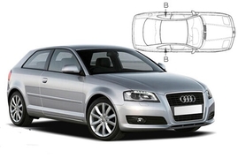 Sluneční clony na okna - AUDI A3/S3 Hatchback 3dv. (2003-2013) - Len na bočné stahovacie sklá (AU-A3-3-A/18)