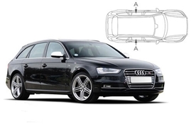 Sluneční clony na okna - AUDI A4/S4 Combi (2008-2015) - Len na bočné stahovacie sklá (AU-A4-E-B/18)