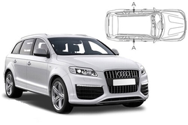 Sluneční clony na okna - AUDI Q7 (2006-2015) - Len na bočné stahovacie sklá (AU-Q7-5-A/18)