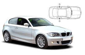 Sluneční clony na okna - BMW 1 3dv. (2004-2011) - Len na bočné stahovacie sklá (BMW-1SER-3-A/18)