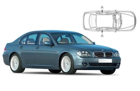 Sluneční clony na okna - BMW 7 (2001-2008) - Len na bočné stahovacie sklá (BMW-7SER-4-B/18)