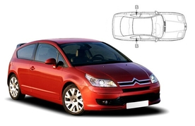 Sluneční clony na okna - CITROEN C4 Hatchback (2004-2011) - Len na bočné stahovacie sklá (CIT-C4-3-A/18)