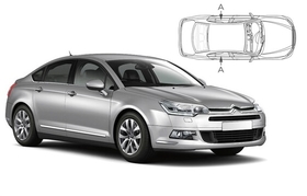 Sluneční clony na okna - CITROEN C5 Sedan (2008-) - Len na bočné stahovacie sklá (CIT-C5-4-B/18)