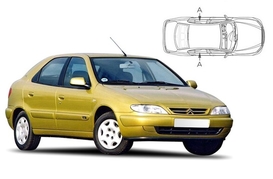 Sluneční clony na okna - CITROEN Xsara (1997-2005) - Len na bočné stahovacie sklá (CIT-XSAR-5-A/18)