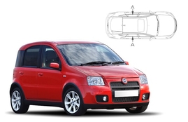 Sluneční clony na okna - FIAT Panda hatchback (2003-2012) - Len na bočné stahovacie sklá (FIA-PAND-5-A/18)