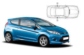 Sluneční clony na okna - FORD Fiesta 3dv. (2008-2017) - Len na bočné stahovacie sklá (FOR-FIES-3-B/18)