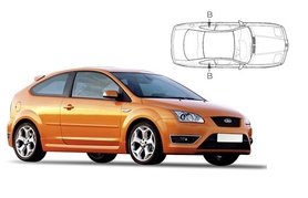 Sluneční clony na okna - FORD Focus hatchback 3dv. (2004-2011) - Len na bočné stahovacie sklá (FOR-FOCU-3-B/18)