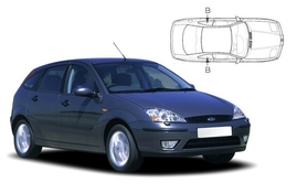 Sluneční clony na okna - FORD Focus 5dv. (1998-2004) - Len na bočné stahovacie sklá (FOR-FOCU-5-A/18)