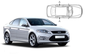 Sluneční clony na okna - FORD Mondeo Sedan (2007-2015) - Len na bočné stahovacie sklá (FOR-MOND-4-B/18)