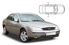 Sluneční clony na okna - FORD Mondeo hatchback (2000-2007) - Len na bočné stahovacie sklá (FOR-MOND-5-A/18)